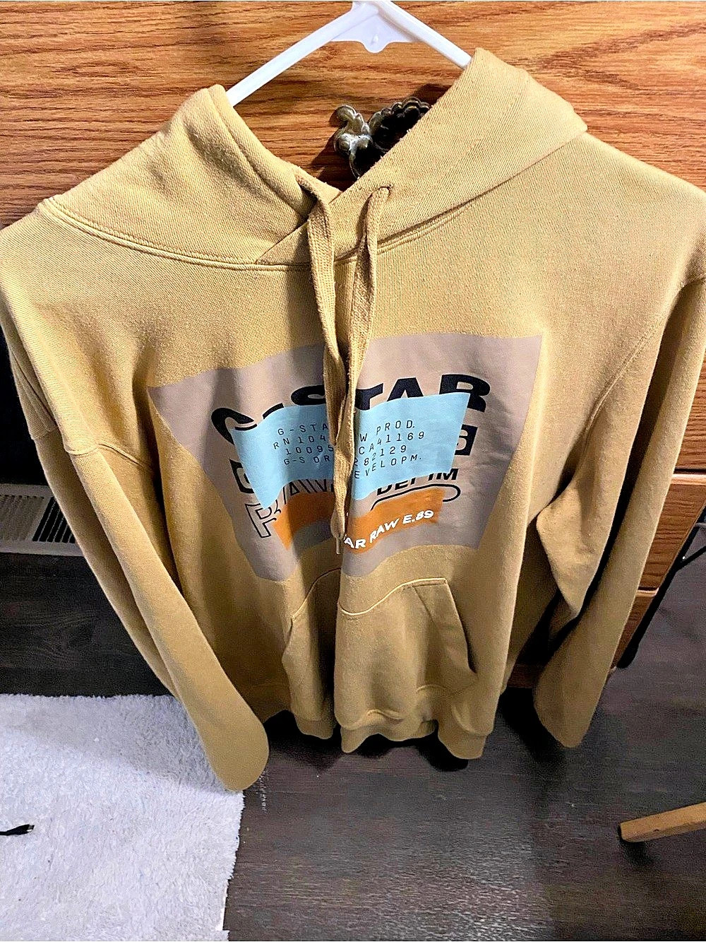 G-Star RAW Graphic Pullover Hoodie in Brown